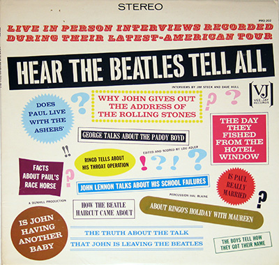 THE BEATLES - Hear The Beatles Tell All album front cover vinyl record